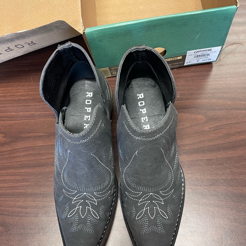 Roper Gray Western Booties 6.5 - Picture 3 of 6